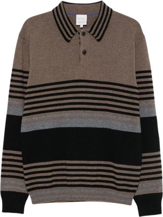 Paul Smith Gestreepte Polo Shirt - Heren - Polos - Bruin - L - Katoen - Tops