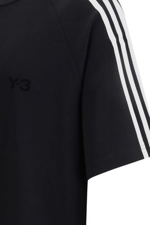 adidas Mens Short-Sleeve T-Shirt 3 Stripes Black Lyocell T-Shirts And Polos