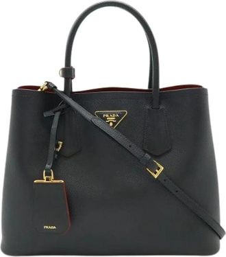 Prada Pre-owned Saffiano 2way Tote Bag - Dames - Vintage Handtas - Zwart - ONE Size - Leer - Vintage