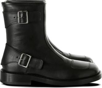 Ann Demeulemeester Schoenen, Heren, Zwart, 43 EU, Leer, Eero Enkellaars Biker Boot