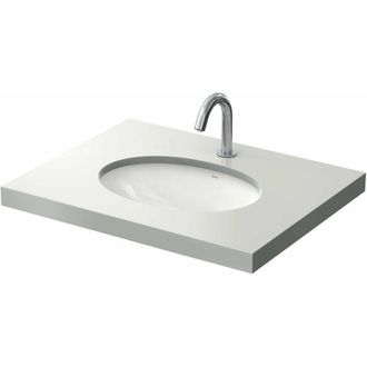 Toto WU lavabo &agrave; encastrer, sans trou pour robinetterie, avec