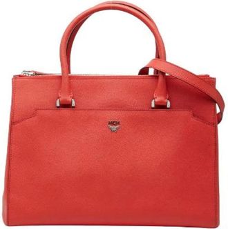 MCM Pre-owned Handbags, female, Red, Size: ONE SIZE Pre-owned Handbag