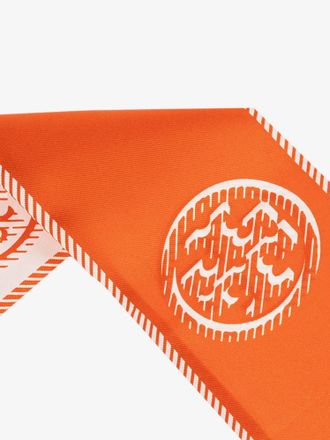 Tory Burch Medallion Logo Silk Necktie - Orange