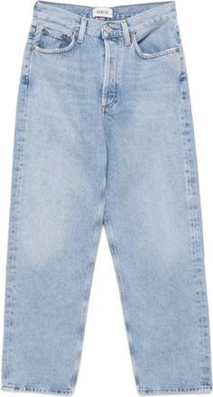 A Gold E Lichtblauwe Straight Jeans met Regeneratief Katoen - Dames - Regular Fit Jeans - Blauw - W27 - Katoen - Jeans