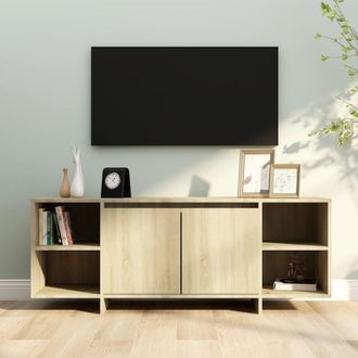 vidaXL Vidaxl - Mueble Para Tv Madera Contrachapada Roble Sonoma 130x35x50 Cm