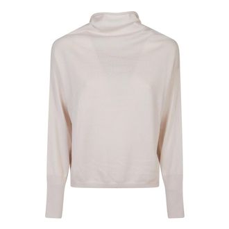 Aragona Trui met Lange Mouwen en Col - Dames - Coltruien - Beige - M - Truien & Vesten