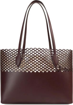 Sergio Rossi Borsa tote Sr Mermaid con bordo a smerlo - Marrone