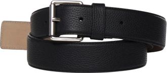 Michael Kors Leren Riem met Nerftextuur - Heren - Riemen - Zwart - ONE Size - Leer - Accessoires