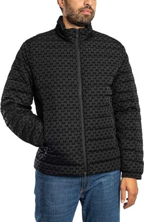 A|X Armani Exchange Donsjack Met Patroon, Zwart