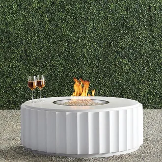 Frontgate Ensoleille Fire Table in Flat White - Frontgate