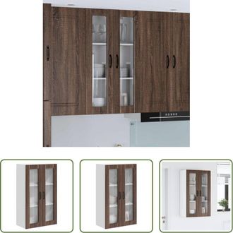 vidaXL Armadio in legno - Pensile cucina con porta Rovere Marrone 60 x 31 x 100 cm