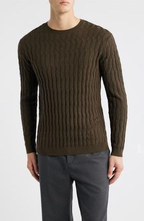 Emporio Armani Texture Knit Sweater in Green at Nordstrom Rack, Size Xx-Large