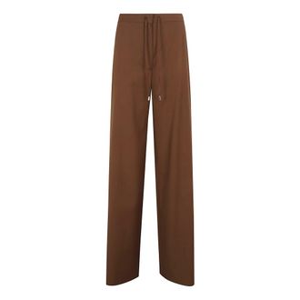Max Mara Wide Trousers, female, Brown, Size: XS Corone Wide Trousers