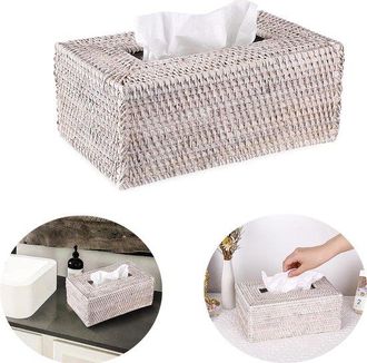 OEM Caja De Pa&ntilde;uelos, Rat&aacute;n Ligero, Caja De Pa&ntilde;uelos, Estuche Para Pa&ntilde;uelos, Caja De Pa&ntilde;uelos De Escritorio, Cuadrada, 1 Caja De Papel