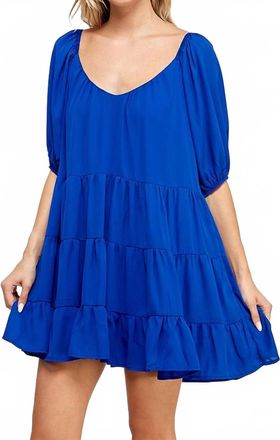 Carmela Lemmon Flowy Dress In Royal Blue
