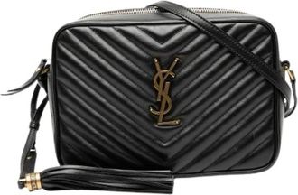 Saint Laurent Pre-owned Leren Crossbodytas - Dames - Vintage Schoudertas - Zwart - ONE Size - Leer - Vintage