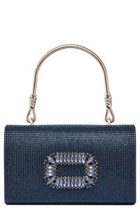 Lady Couture Elegant Rhinestone Satin Evening Bag in Navy at Nordstrom Rack