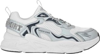 Plein Sport Track-King Mag Lo-Top Sneakers - unisex - Hardloopschoenen - Grijs - 37 EU - Leer - Fitness