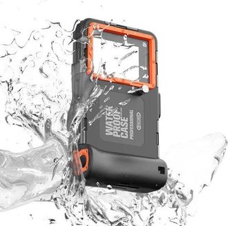 OEM Funda Impermeable Universal Iphone 14 Pro Max 13 11 Samsung S23 Ultra S22 S9 Huawei Google Oneplus Xiaomi Motorola, Verde Militar/naranja