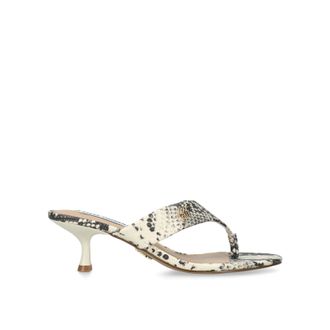 Steve Madden Womens Soundview Snakeprint Sandals - Cream - Size UK 8