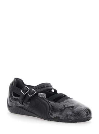Puma Womens Ballet Shoes Speedcat Grey Leather Ballerina