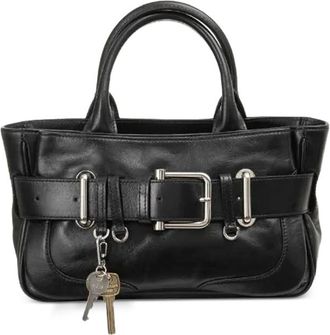 Osoi Mini Brocle Buckled Leather Tote Bag