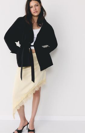 Stradivarius Trench accollato nero