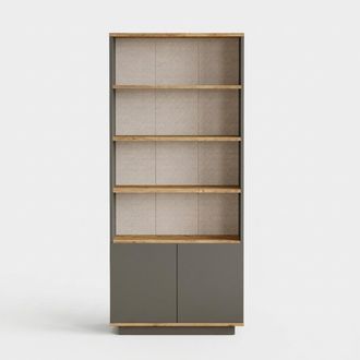 Vente-Unique Librer&iacute;a Moderna Con Puertas Y Estantes Sal&oacute;n Vedan