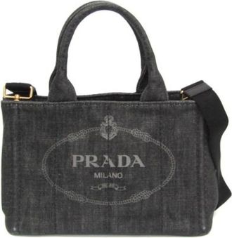 Prada Pre-owned Tote Bags, female, Black, Size: ONE SIZE Pre-owned Vintage Tote Bag