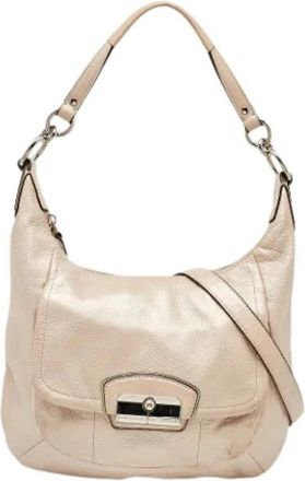 Coach Pre-owned Kristin Hobo - Dames - Vintage Schoudertas - Beige - ONE Size - Leer - Vintage