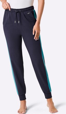 Feel Good Dehnbund-Hose FEEL GOOD, Damen, Gr. 36/38, Normalgr&ouml;ssen, marine, t&uuml;rkis, 95% Baumwolle, 5% Elasthan, unifarben, Hosen Dehnbund-Hose