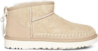 UGG Classic Ultra Mini Biarritz - Dames - Winterlaarzen - Beige - 41 EU - Leer - Schoenen
