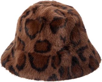 La Fiorentina Plush Animal Print Hat
