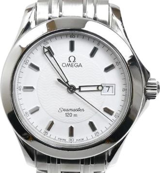 Omega Pre-owned Watches, male, Gray, Size: ONE SIZE Pre-owned Seamaster Stainless Steel Watch