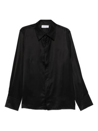 Marine Serre long-sleeved shirt - Black