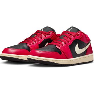 Nike Jordan Air Jordan 1 Low Basketball Sneaker in Mystic Hibiscus/Milk/Black at Nordstrom, Size 11.5