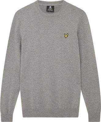 Lyle & Scott Merino Crew Jumper - Heren - Ronde hals truien - Grijs - S - Wol - Truien & Vesten