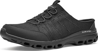 Skechers Glide Step Comfort - Mule Womens Shoes Black : 5.5 B - Medium, Synthetic