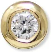 Anzie Cl&eacute;o Round Single Stud Earring in Yellow Gold at Nordstrom