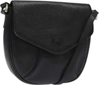 Burberry Pre-owned Cross Body Bags, female, Black, Size: ONE SIZE Pre-owned Leather Shoulder Bag