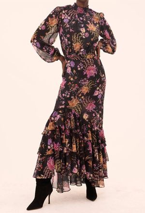 Misa Audrey Maxi Dress In Dusted Clister