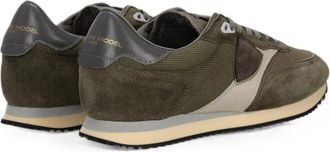 Philippe Model Suede & Fabric Sneakers - Green