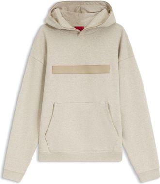 HUGO BOSS Relaxed-fit cotton terry hoodie with wide-set logo