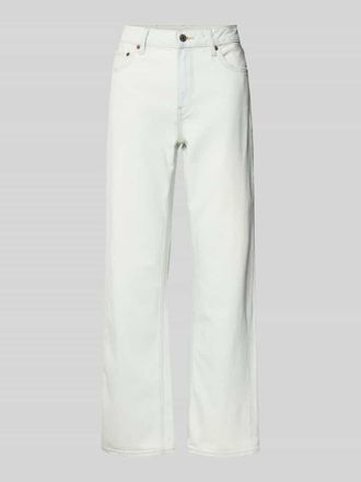 Calvin Klein Jeans Straight Fit Jeans mit Logo-Print in Weiss, Gr&ouml;&szlig;e 25/32