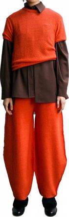 Rus Shunkan Knit Pants In Chilli Pepper