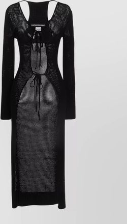 Andreadamo long knit cardigan cut-outs