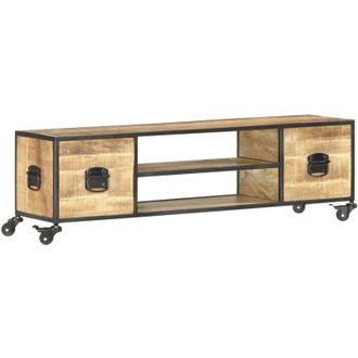 vidaXL Mobile Porta TV 130x30x39 cm in Legno Massello di Mango vidaXL