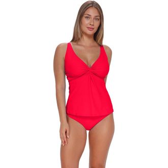 Sunsets Forever Tankini Swimsuit Top - D Cup in Geranium at Nordstrom, Size 40