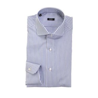 Barba Gestreept Overhemd - Heren - Zakelijke Overhemden - Blauw - XL - Overhemden