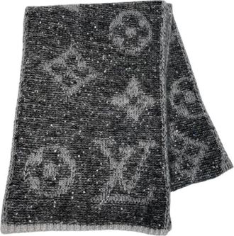 Louis Vuitton Pre-owned Scarves, female, Gray, Size: ONE SIZE Pre-owned Stole
